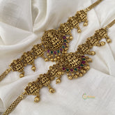 Opulent Kemp Stone Baazoband - Lakshmi Vangi -Temple Armlet - G11419